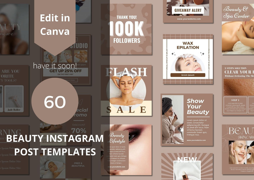 60 Beauty Social Media Templates