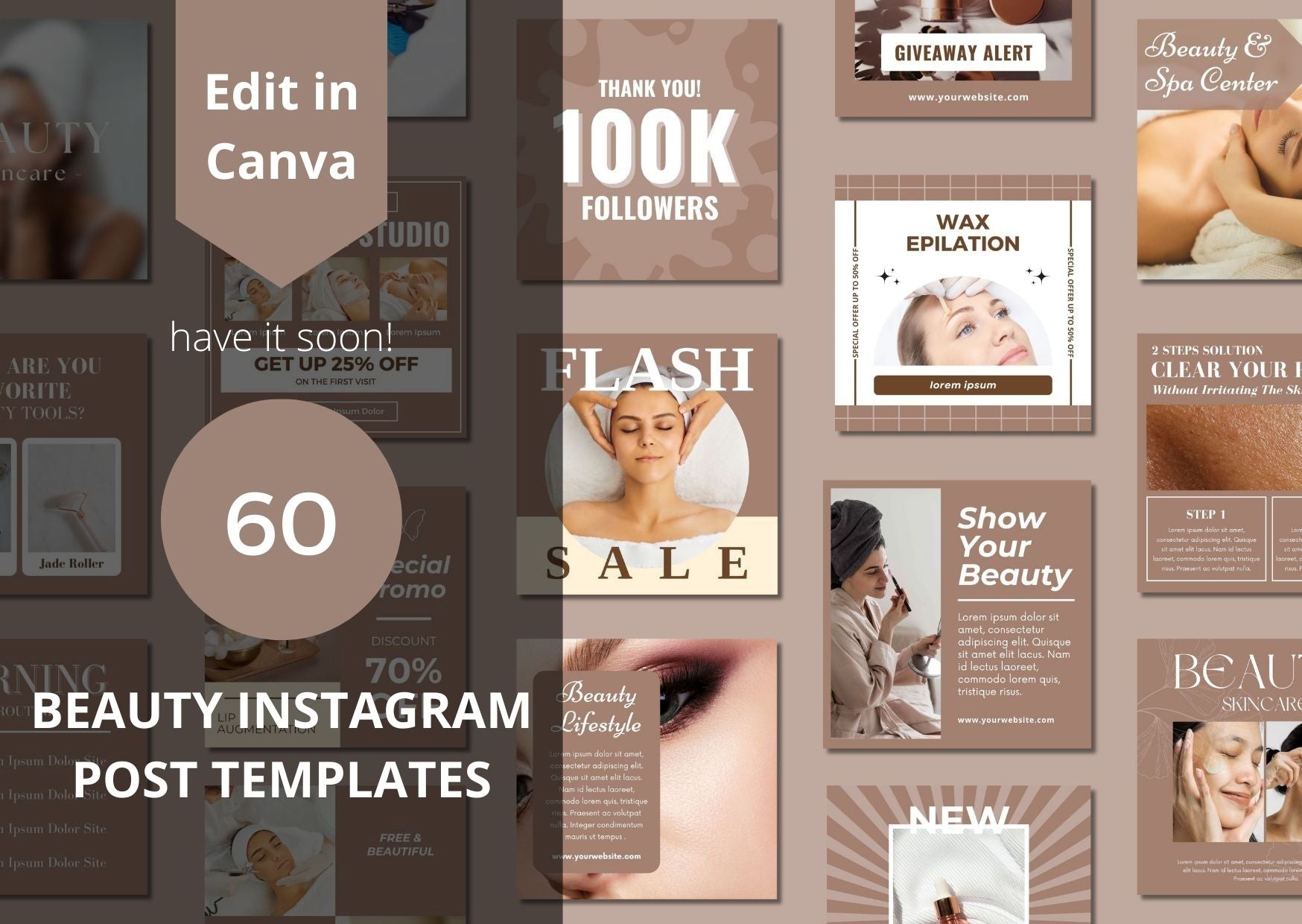 60 Beauty Social Media Templates