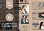 30 Beauty Social Media Templates - เทมเพลต Canva สำหรับความงาม
