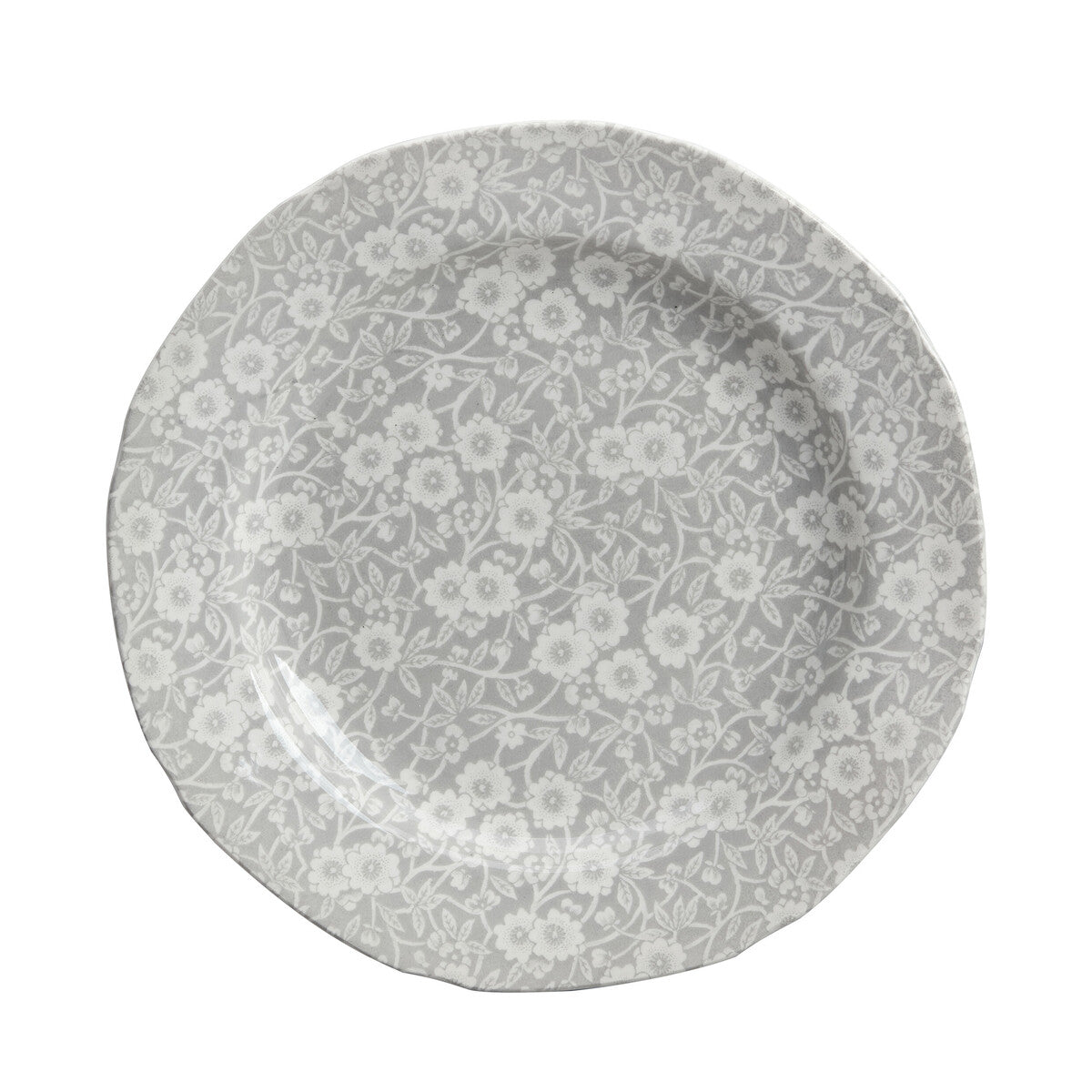 Burleigh Dove Grey Calico Plate 21.5cm/8.5"