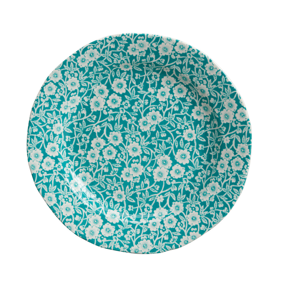 Burleigh Teal Calico Plate 21.5cm/8.5"