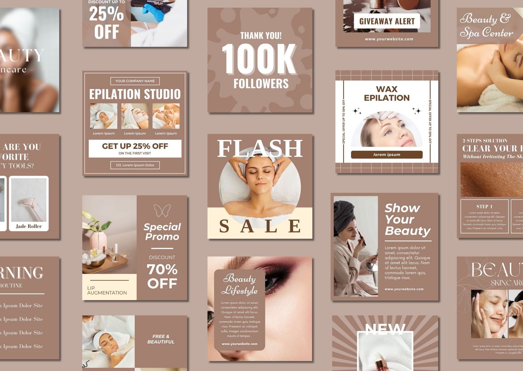 60 Beauty Social Media Templates
