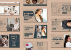30 Beauty Social Media Templates - เทมเพลต Canva สำหรับความงาม