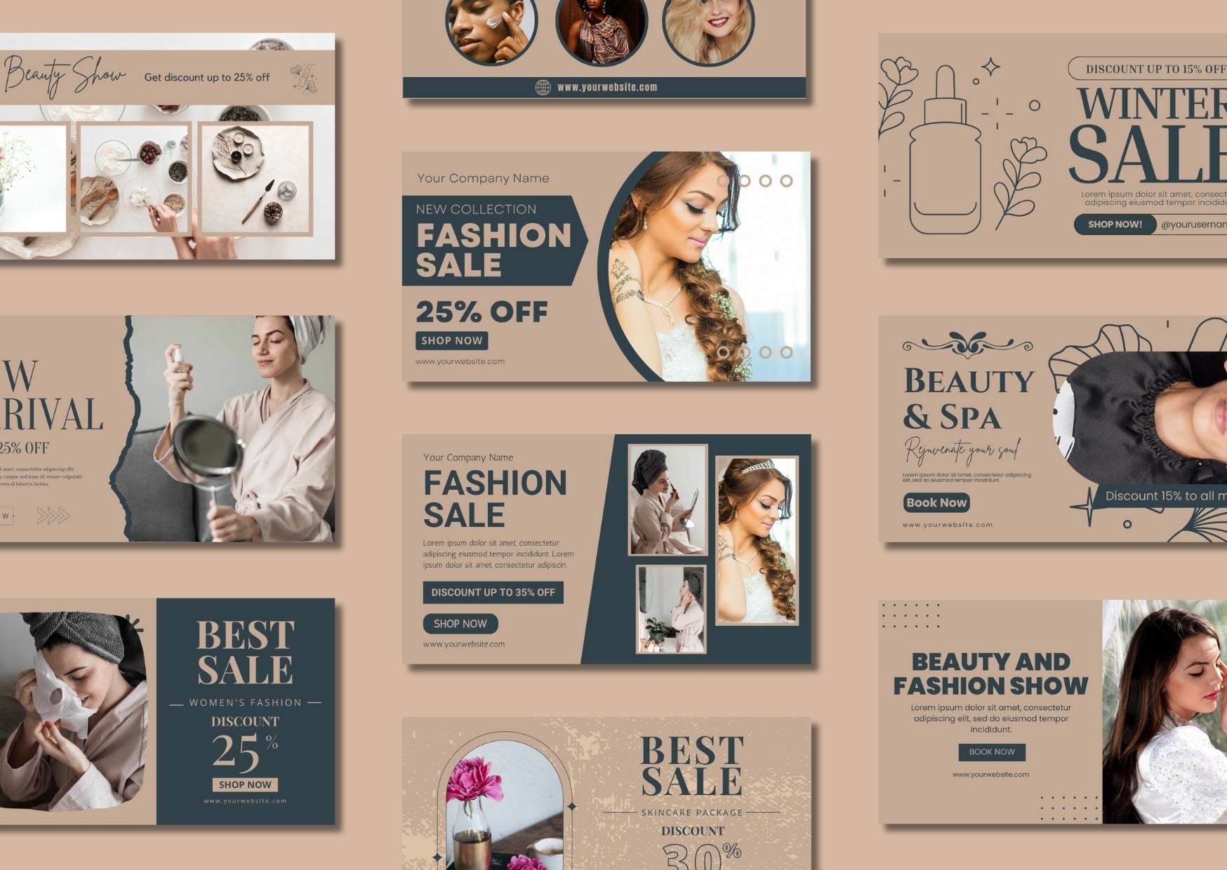 30 Beauty Social Media Templates - เทมเพลต Canva สำหรับความงาม