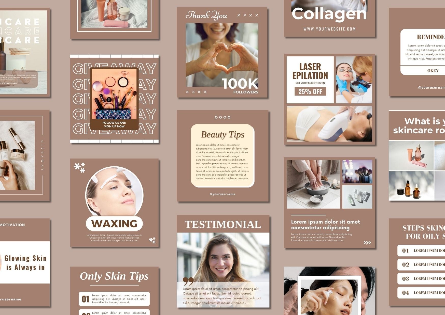 60 Beauty Social Media Templates