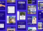 60 Dark Blue Real Estate Social Media Templates เทมเพลต Canva สำหรับอสังหาริมทรัพย์