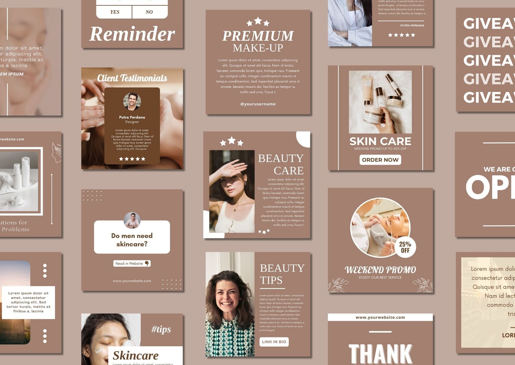 60 Beauty Social Media Templates