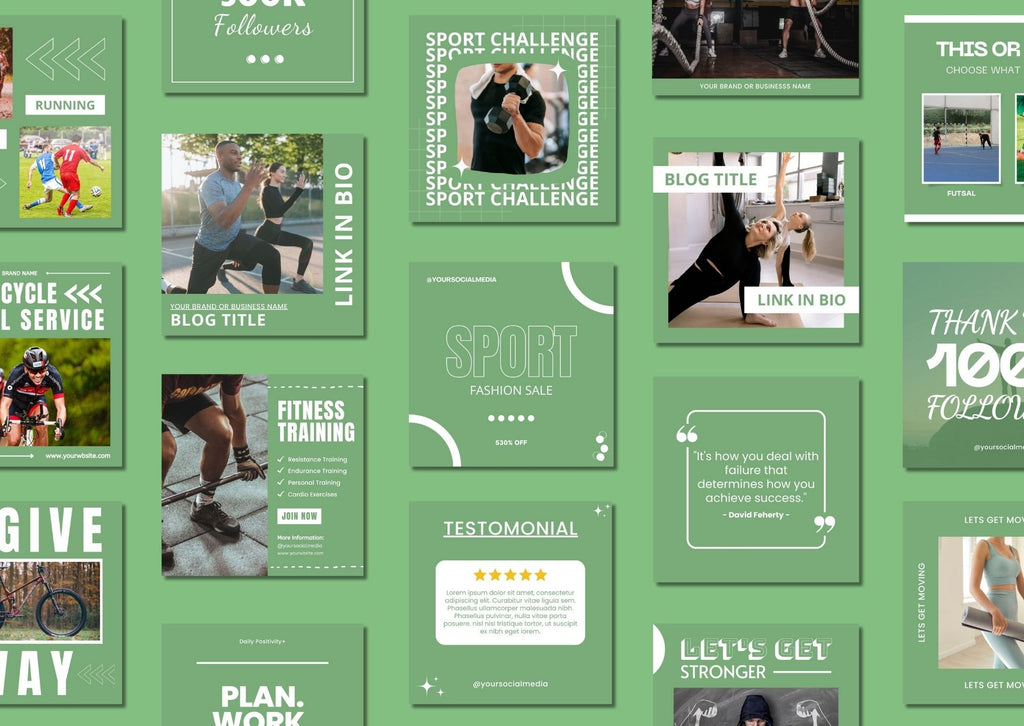 Sport Social Media Templates - เทมเพลต Canva สำหรับกีฬา