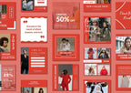 60 Soft Red Fashion Social Media Templates