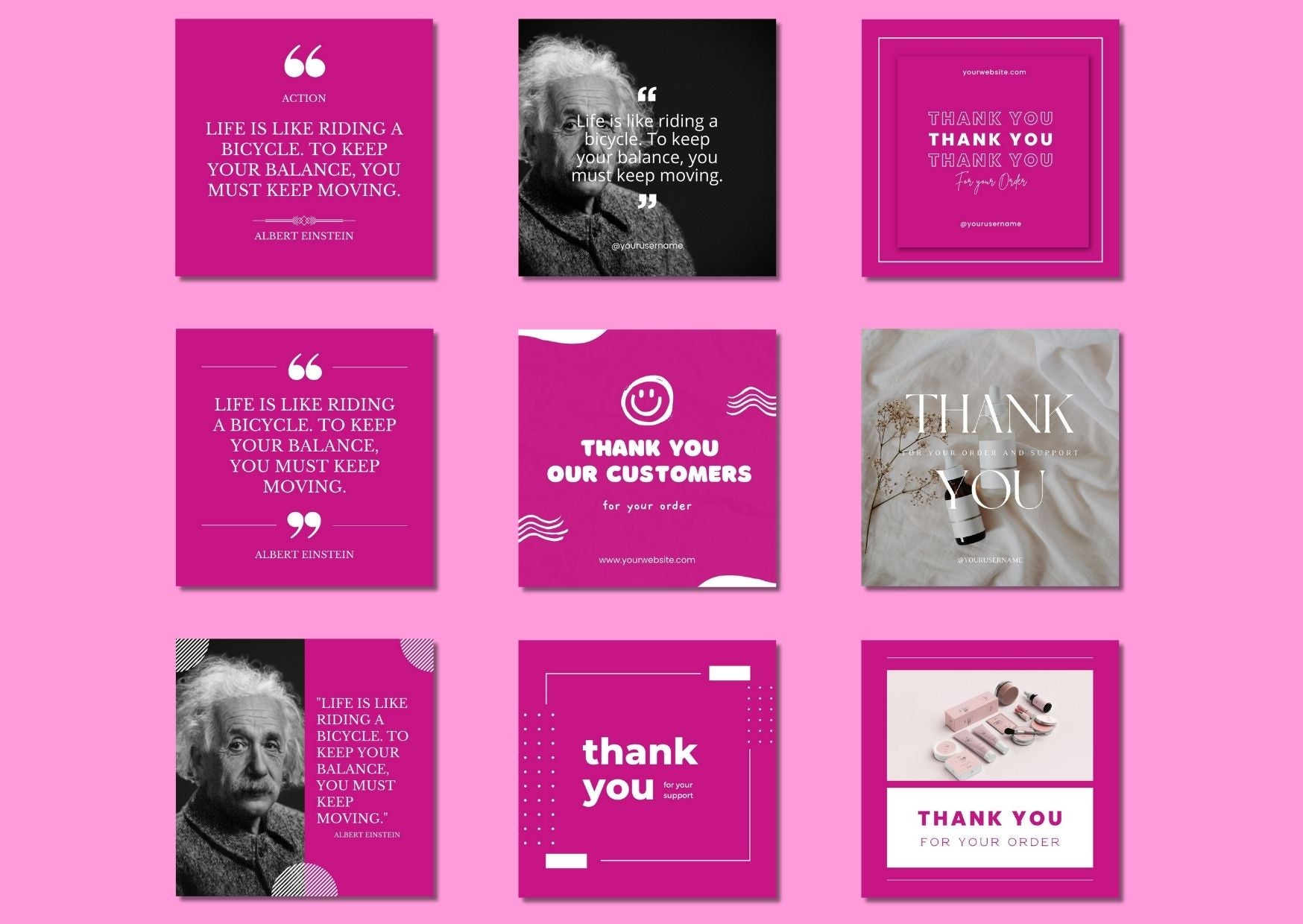 60 Pink Fashion Social Media Templates