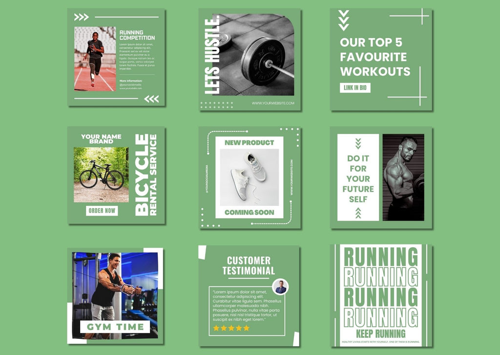 Sport Social Media Templates - เทมเพลต Canva สำหรับกีฬา