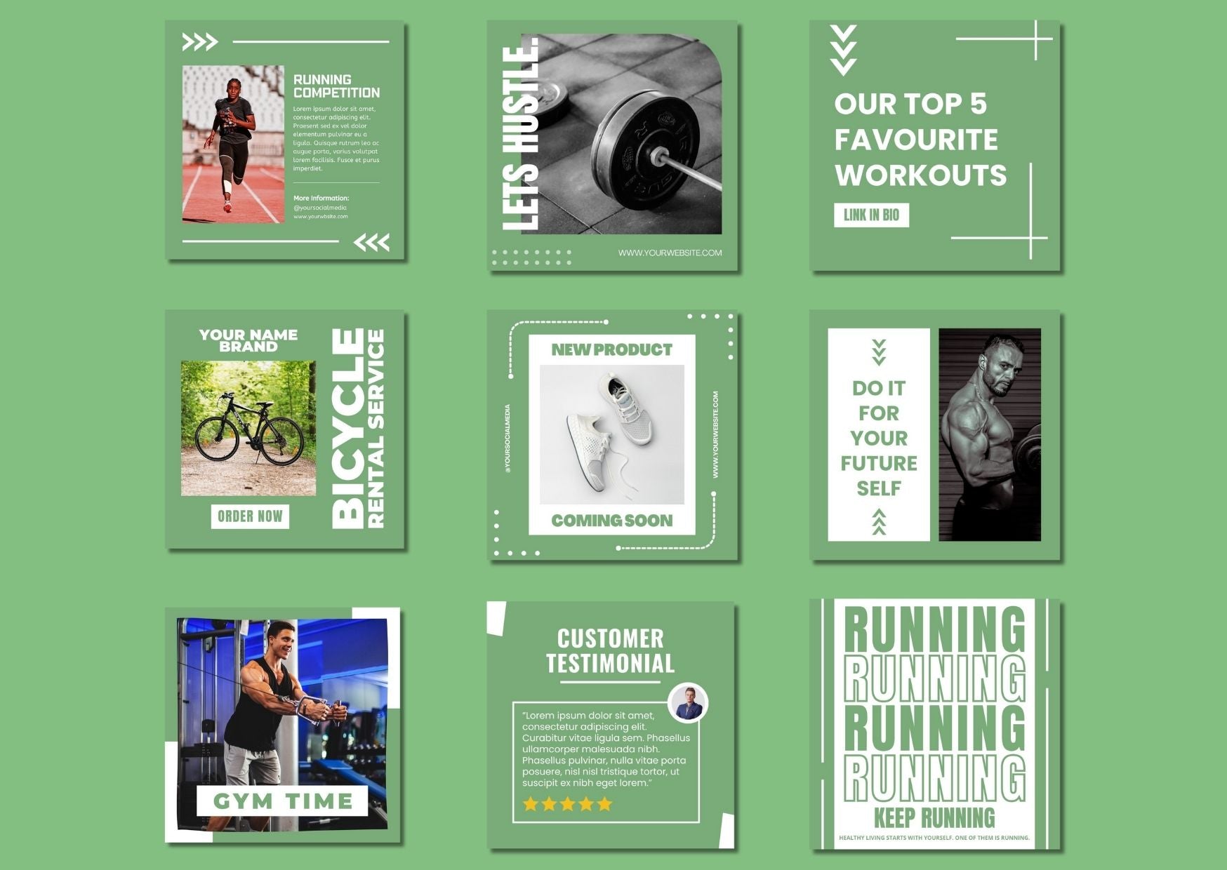 Sport Social Media Templates - เทมเพลต Canva สำหรับกีฬา