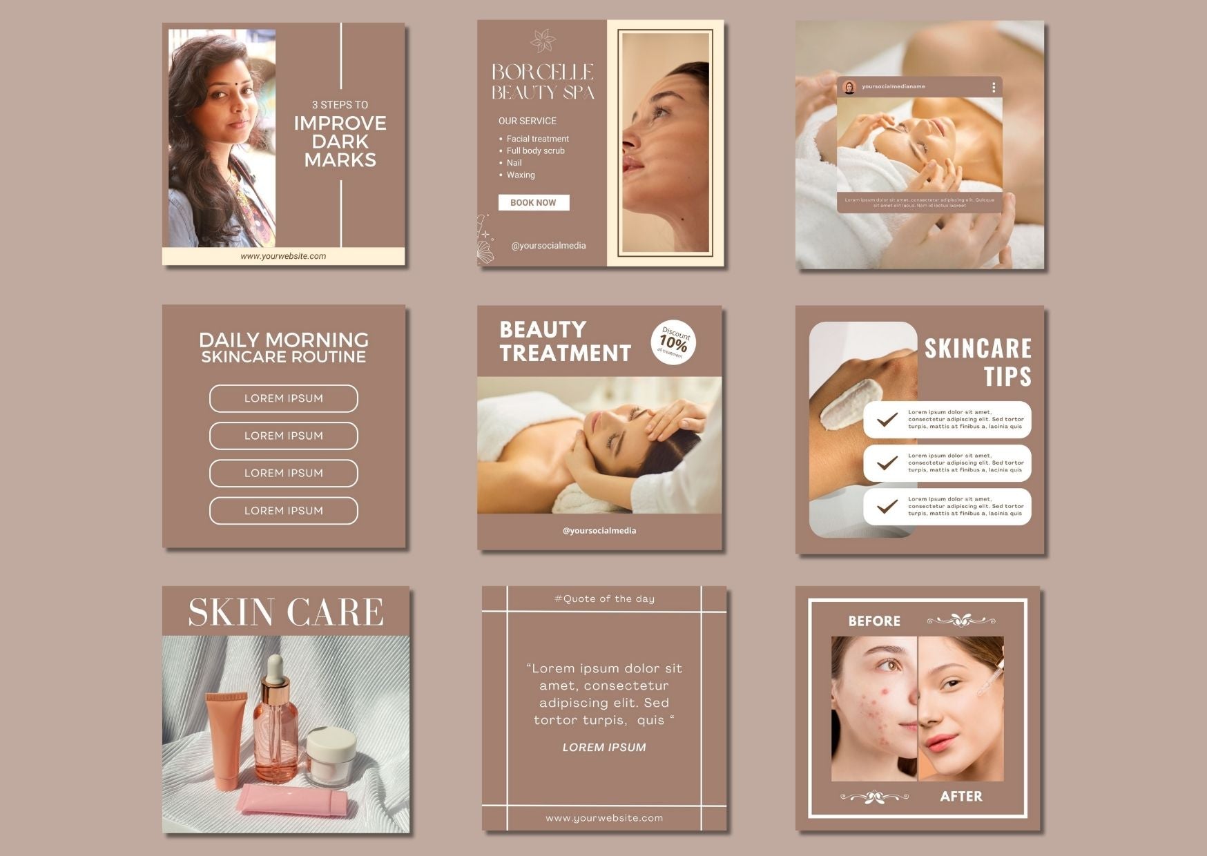 60 Beauty Social Media Templates