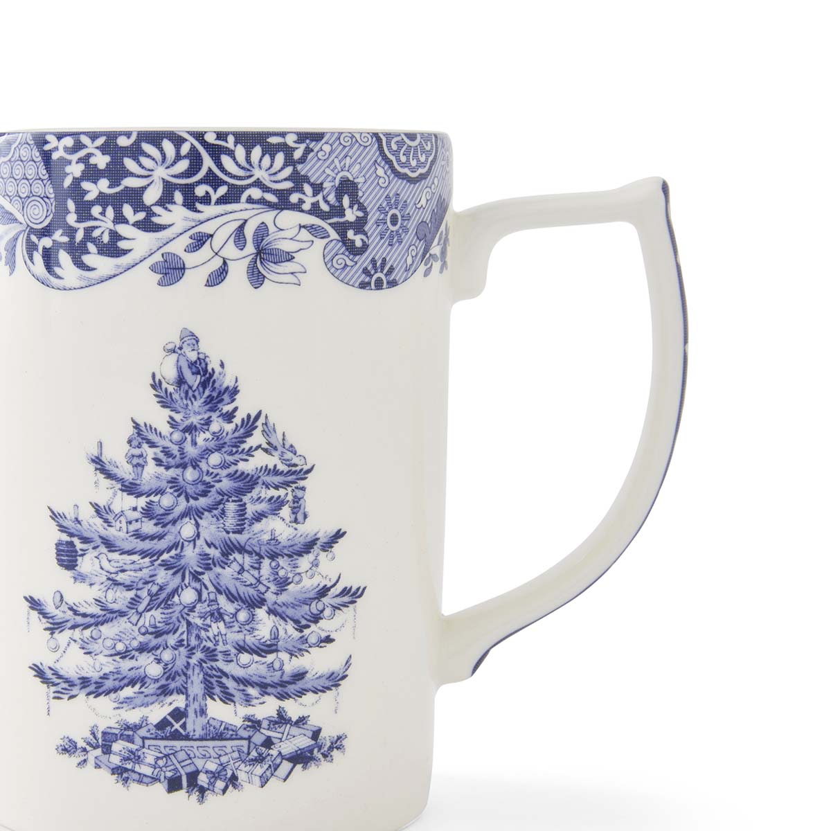 Blue Italian Christmas Tree Mug 12oz Set of 4