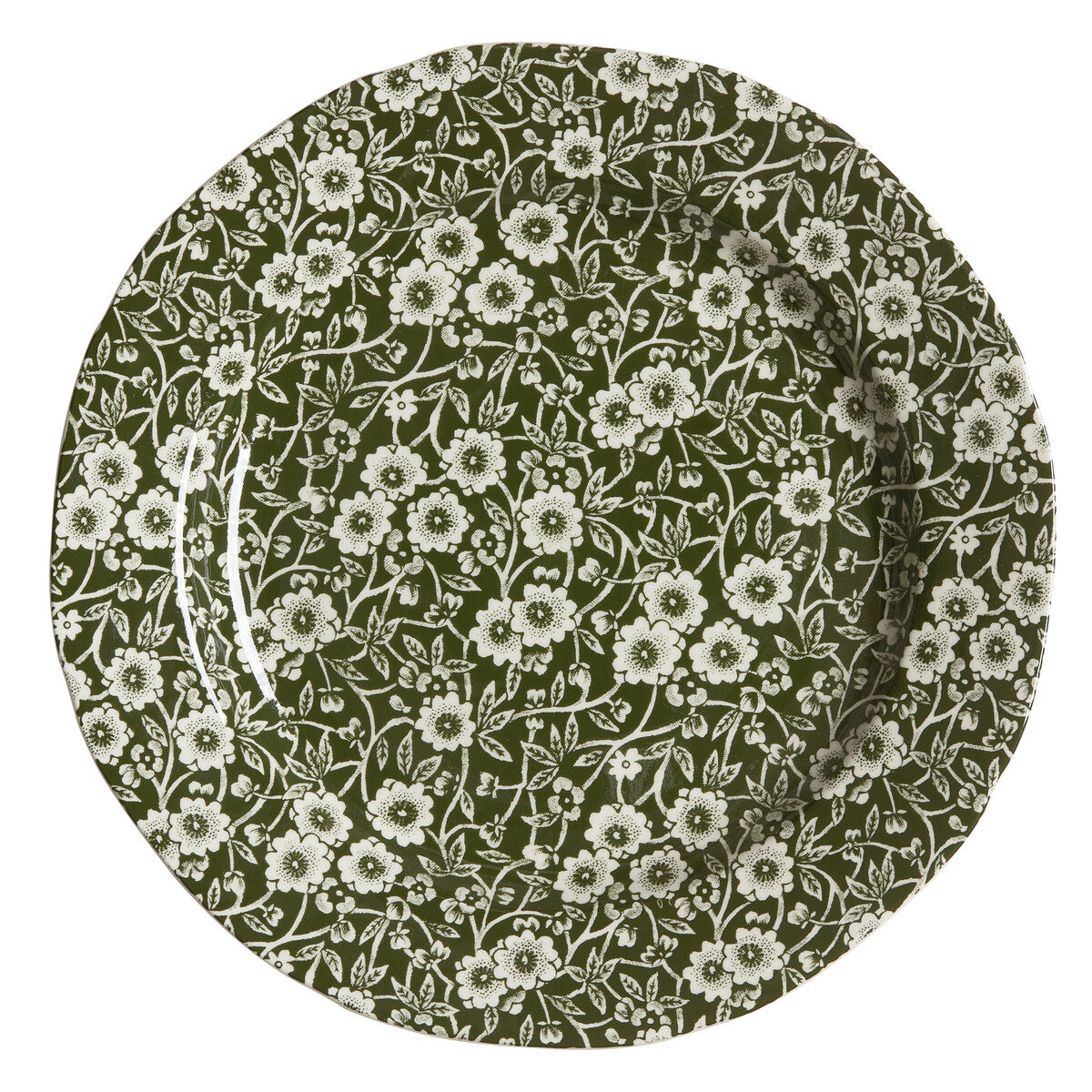 Burleigh Dark Green Calico Plate 21.5cm/8.5"