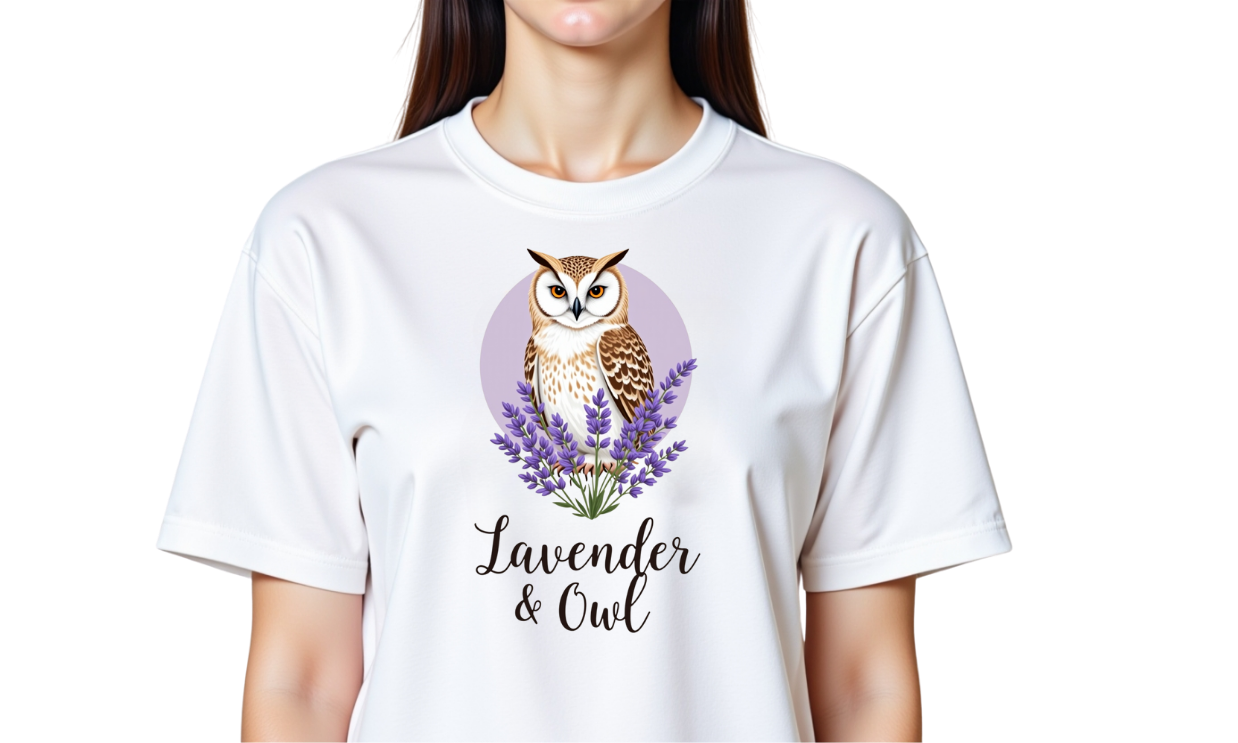 Lavender & Owl Botanical T-Shirt