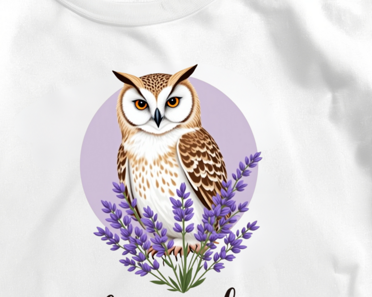 Lavender & Owl Botanical T-Shirt