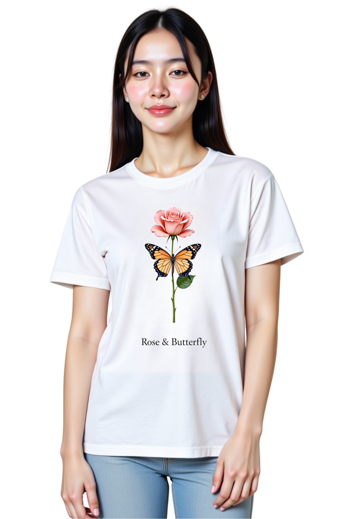 Rose & Butterfly Botanical T-Shirt