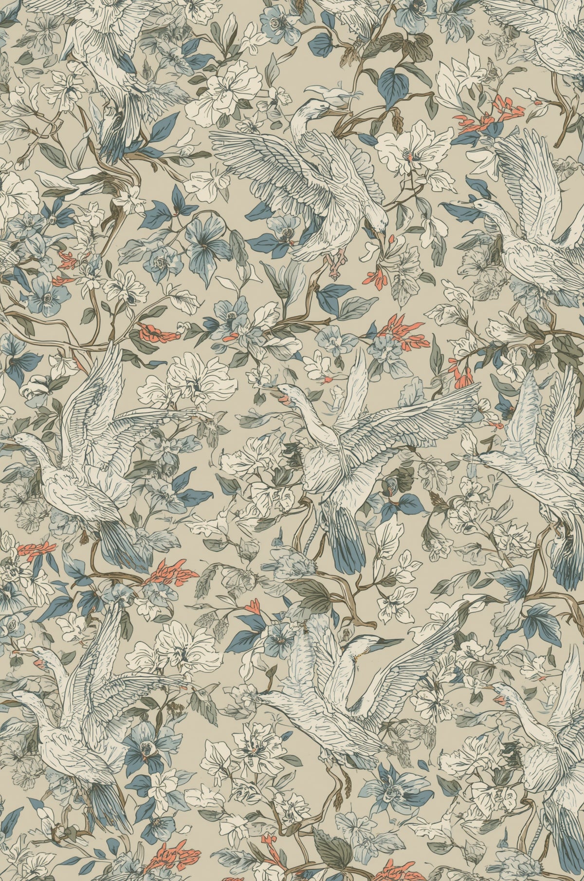Whispering Garden Geese Gift Wrapping Collection