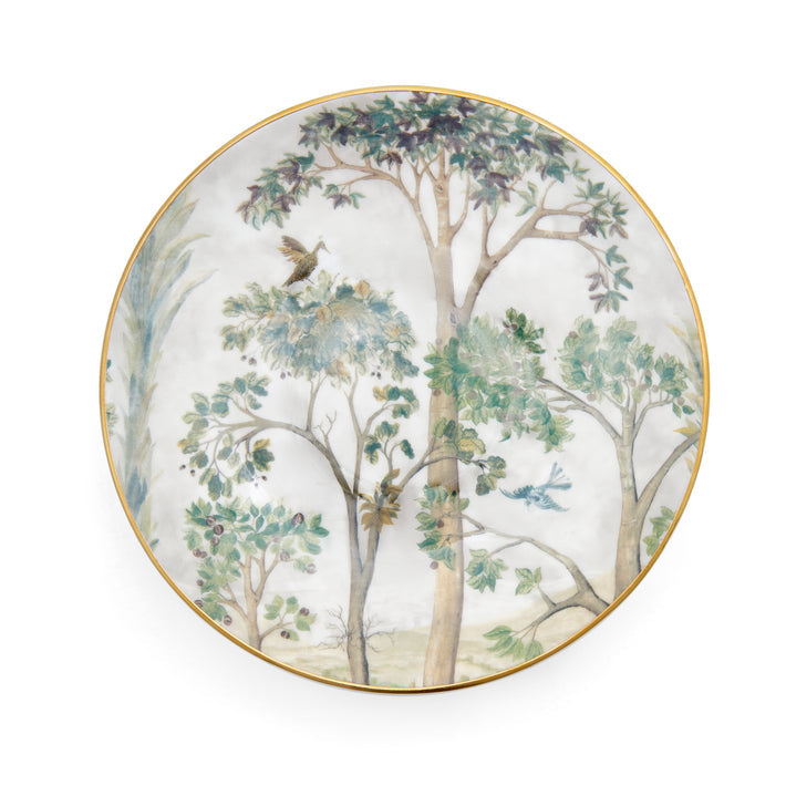 Kit kemp Gold 8oz Teacup &amp; Saucer Tall Trees