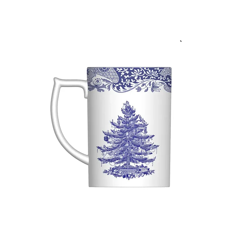Blue Italian Christmas Tree Mug 12oz Set of 4