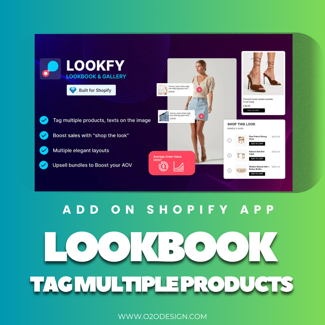 Lookbook และภาพสไลด์ที่น่าดึงดูด. Tag multiple products
